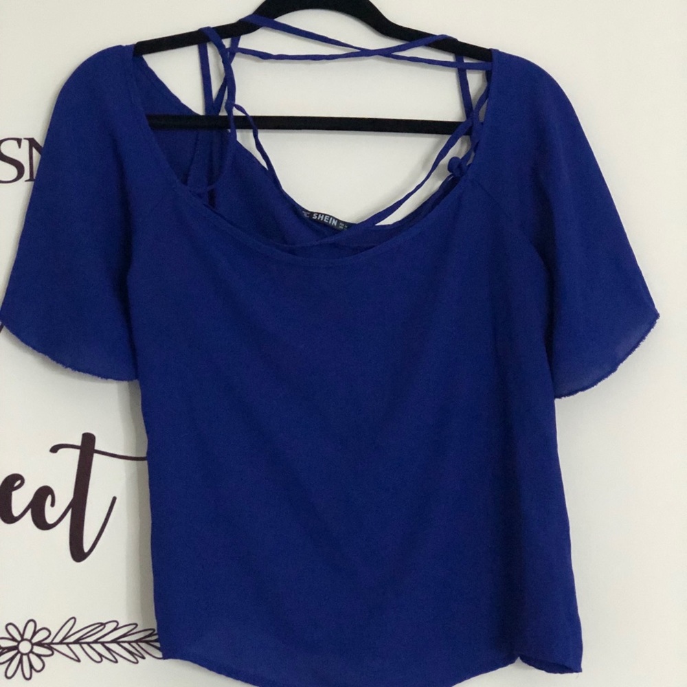 Solid Strappy Neck Top